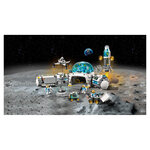 Lego 60350 city la base de recherche lunaire  module lunaire  jouets des 7 ans  avec 6 minifigures d'astronautes