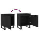 vidaXL Table de chevet noir 40x30x50 cm bois d’ingénierie
