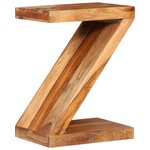 vidaXL Table d'appoint Forme de Z Bois massif de Sesham