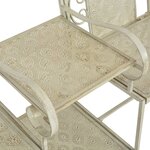 vidaXL Banc de jardin à 2 places 161 cm Acier Blanc