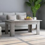 vidaXL Table basse Gris béton 100 x 60 x 42 cm Aggloméré