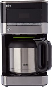 Cafetière Électrique Programmable Pour 10 Tasses 1000W Inox / Noir