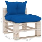 vidaXL Canapé palette de jardin 4 places avec coussins bois de pin
