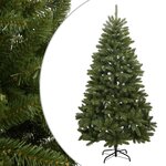 vidaXL Sapin de Noël artificiel à charnières avec support vert 120 cm