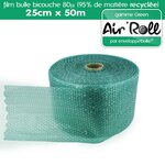 1 rouleau de film bulle d'air recycle largeur 40 cm x longueur 5 mètres - gamme air'roll green de la marque enveloppebulle