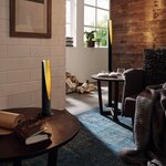 Eglo lampe de table à led barbotto 5 w 39 5 cm noir et doré