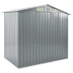 vidaXL Abri de jardin avec étagère Gris 205x130x183 cm Fer