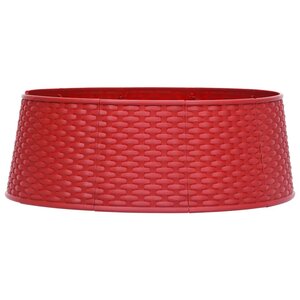 vidaXL Jupe de sapin de Noël Rouge Ø65x19 5 cm