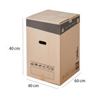 Lot de 40 cartons de déménagement hauts 96l - 40x40x60cm - made in france - 70  fsc certifié - charge max 20kg