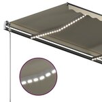 vidaXL Auvent automatique et capteur de vent et LED 4 5x3 m Crème