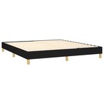 vidaXL Lit à sommier tapissier avec matelas Noir 180x200 cm Tissu