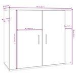 vidaXL Buffet Gris béton 80x33x70 cm Bois d'ingénierie