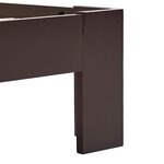 vidaXL Cadre de lit Marron foncé Bois de pin massif 100 x 200 cm