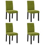 vidaXL Chaises à manger lot de 4 vert clair velours