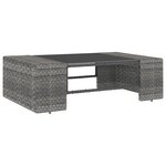 vidaXL Salon de jardin 5 Pièces Résine tressée Gris