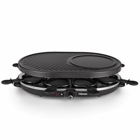 Tristar grill à raclette pour 8 personnes ra-2996 1200 w