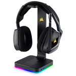 CORSAIR Support pour casque Gaming Premium - 7.1 Son surround - ST100 RVB