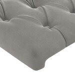 vidaXL Tête de lit à LED Gris clair 83x16x78/88 cm Velours