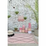 Tapis coton Berbère - rose - 140 x 200