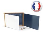 JEUJURA Tableau Triptyque en Bois - Teinté Chene 59 x 46 cms