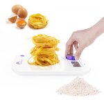 LITTLE BALANCE Balance de cuisine 8347 Kinetic Flower - Sans pile - Rechargeable par son bouton - 5 kg / 1 g - Prune