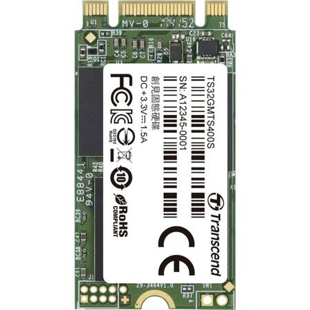 Disque Dur SSD Transcend MTS400 32Go - SATA M.2 Type 2242
