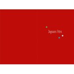 Carte de voeux cerf fond rouge - draeger paris