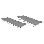 vidaXL Lits de camping 2 Pièces 180x60x19 cm Tissu Oxford et acier Gris