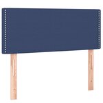 vidaXL Lit à sommier tapissier avec matelas Bleu 90x190 cm Tissu