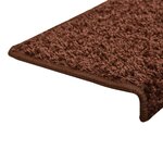 vidaXL Tapis d'escalier 10 Pièces 65x21x4 cm Marron