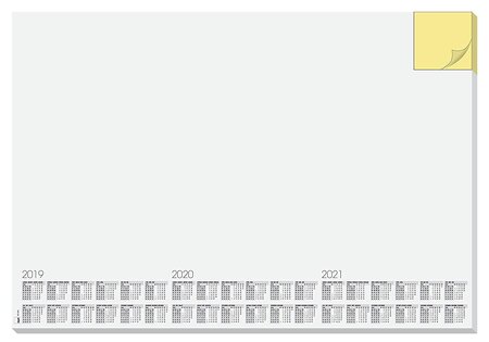 Sous-main bloc papier 'Mémo', 595 x 410 mm Blanc SIGEL