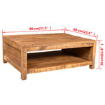 vidaXL Table basse Bois massif de manguier