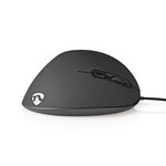 Souris Ergonomique Filaire | 3 200 ppp | 6 Boutons | Noire