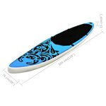 vidaXL Ensemble de planche SUP gonflable 305x76x15 cm Bleu