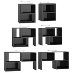 vidaXL Meuble TV Noir brillant 104x30x52 cm Aggloméré