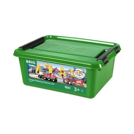 Brio World Circuit Grues et Chargements - Coffret complet 54 pieces - Circuit de train en bois - Ravensburger - Des 3 ans - 33097