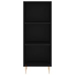 vidaXL Buffet haut Noir 34 5x34x180 cm Bois d'ingénierie