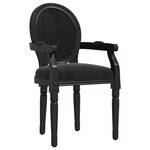 vidaXL Chaise à manger noir 54x56x96 5 cm velours