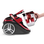 Rowenta ro7649ea aspirateur sans sac silence force cyclonic parquet  - 2 5 l- 65 db silencieux - rouge et gris
