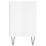 vidaXL Table de chevet blanc brillant 40x30x50 cm bois d’ingénierie