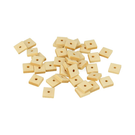 Perle bois Lucy carré 10x3 3mm 50 pièces