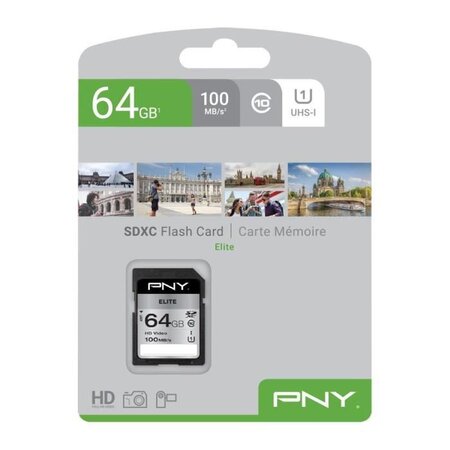 PNY Carte mémoire SD 64Go Elite C10 U1