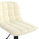 vidaXL Chaises pivotantes à manger lot de 2 crème velours