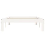 vidaXL Cadre de lit blanc 75x190 cm bois de pin massif