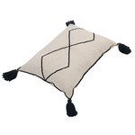 Coussin berbère beige et noir 55 x 40 cm