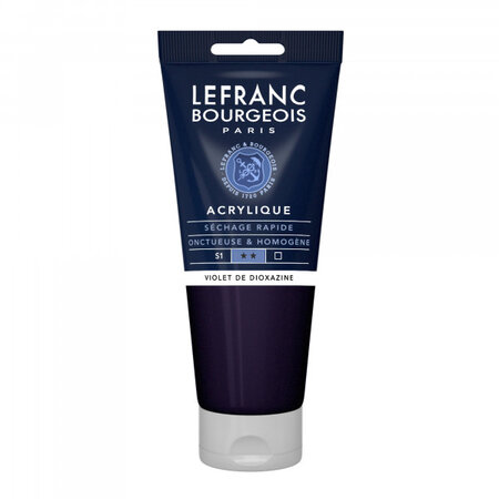 Peinture acrylique en tube - violet dioxazine - 200ml - lefranc & bourgeois