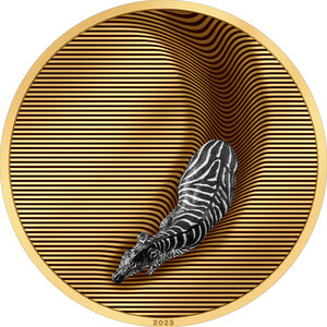 Monnaie en argent 20 dollars g 155.5 (5 oz) millésime 2023 camouflage of nature zebra