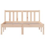 vidaXL Cadre de lit Bois massif 120x190 cm Petit double
