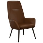 vidaXL Chaise de relaxation Marron brillant Similicuir