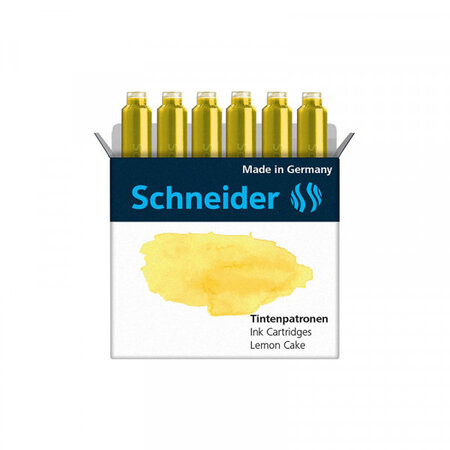 Lot de 6 cartouches d'encre pastel - lemon cake - schneider